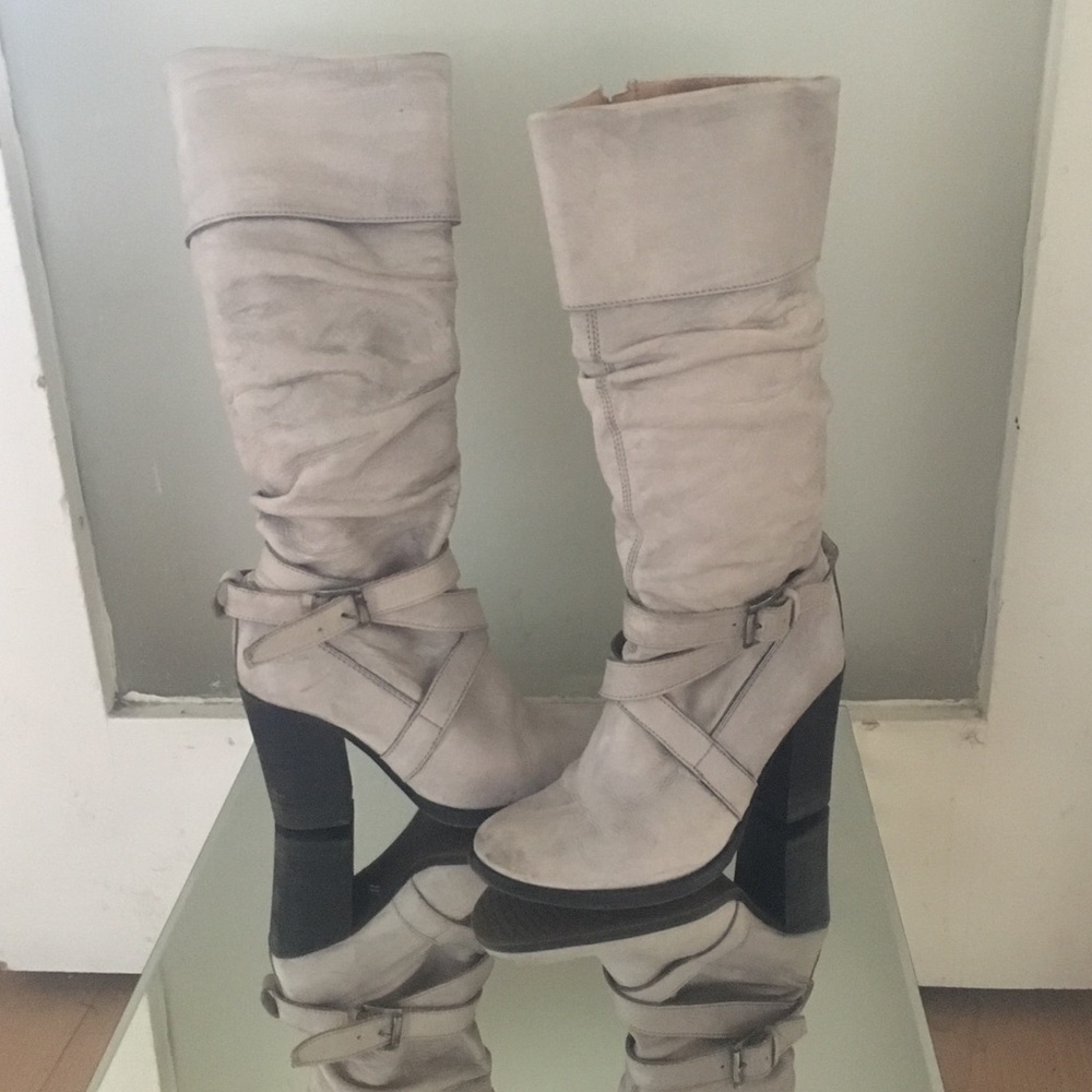 Distressed Spanish Leather Boots